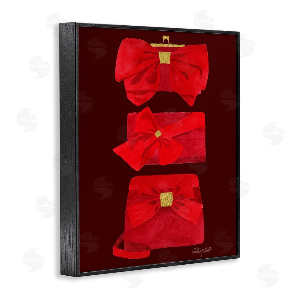 Hillary Holt Ruby Red Clutches Black Framed Giclee Wall Art Print