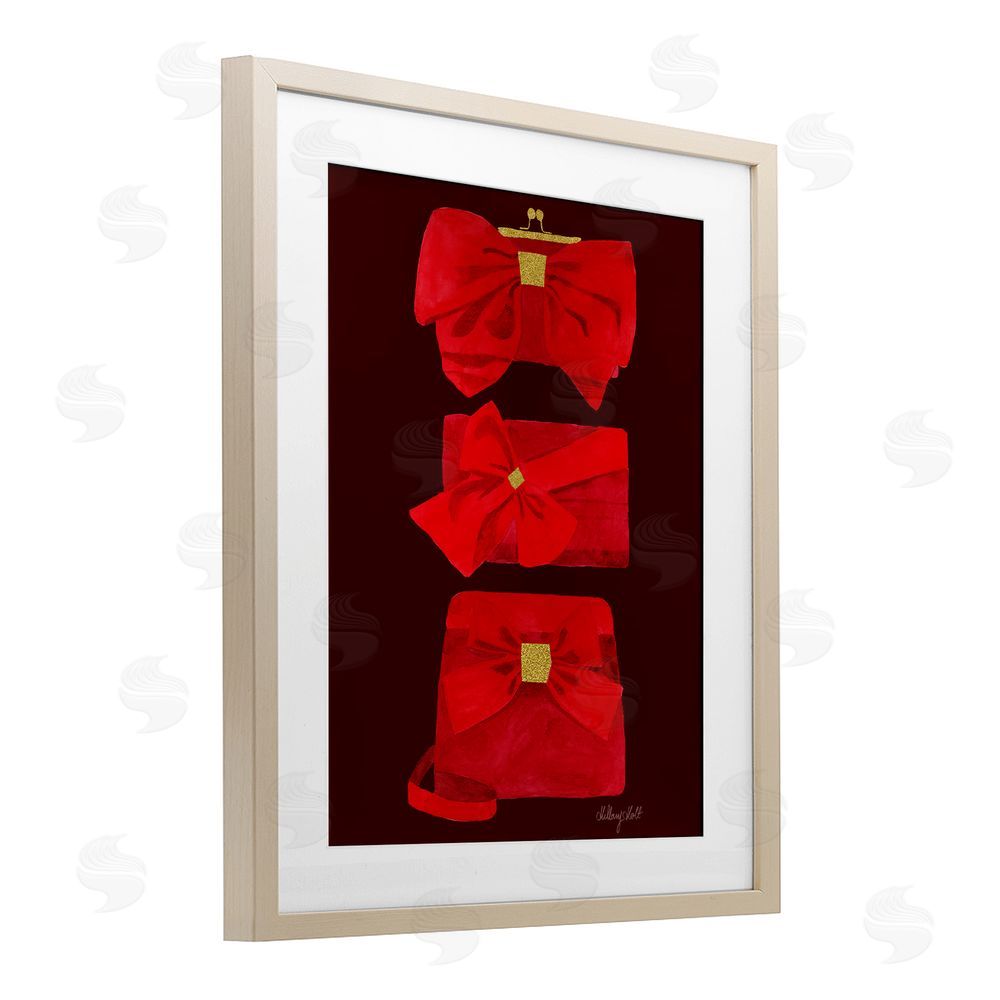Hillary Holt Ruby Red Clutches Birch Framed Print Under Glass with White Mat Wall Art