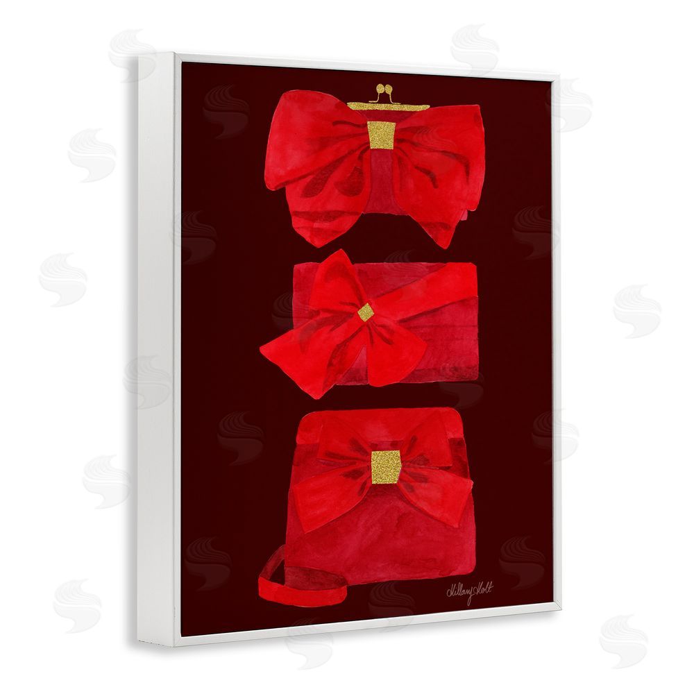 Hillary Holt Ruby Red Clutches White Framed Giclee Wall Art Print
