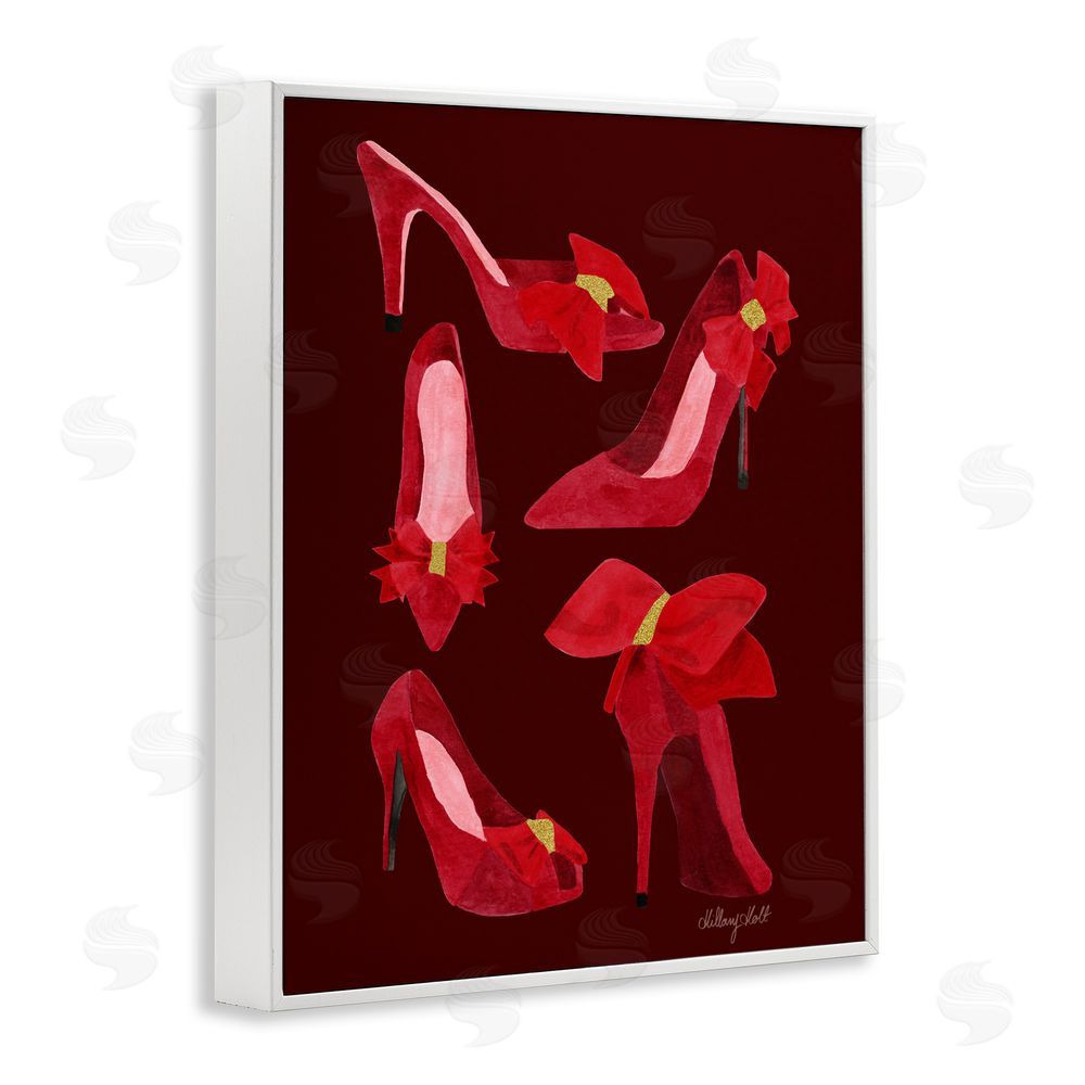 Hillary Holt Ruby Red Shoes White Framed Giclee Wall Art Print