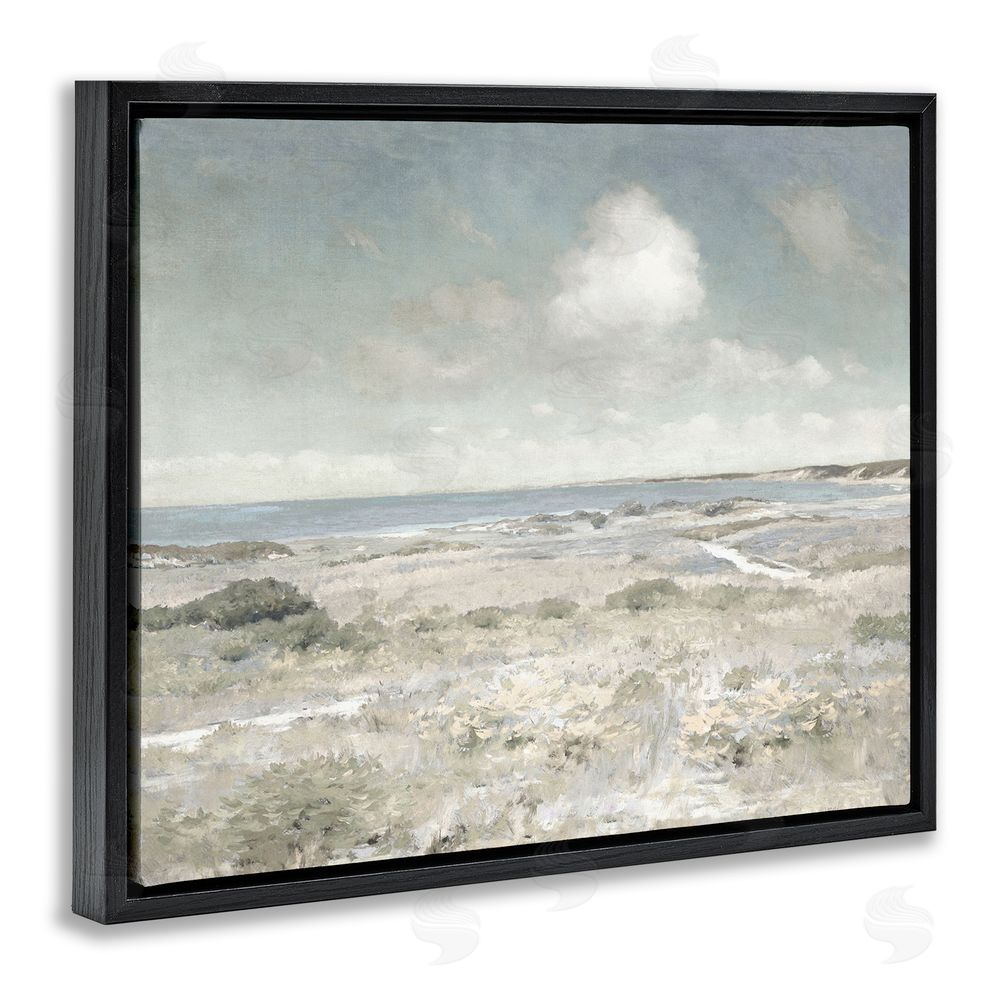 Christy McKee By The Shore Neutrals Black Floating Frame Canvas Wall Art Print