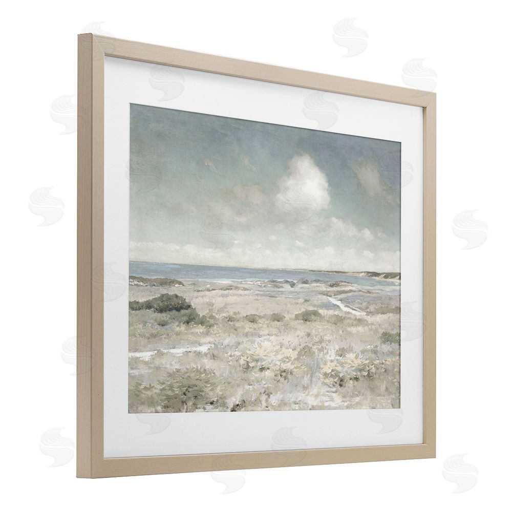 Christy McKee By The Shore Neutrals Brown Framed Print Under Glass Wall Art