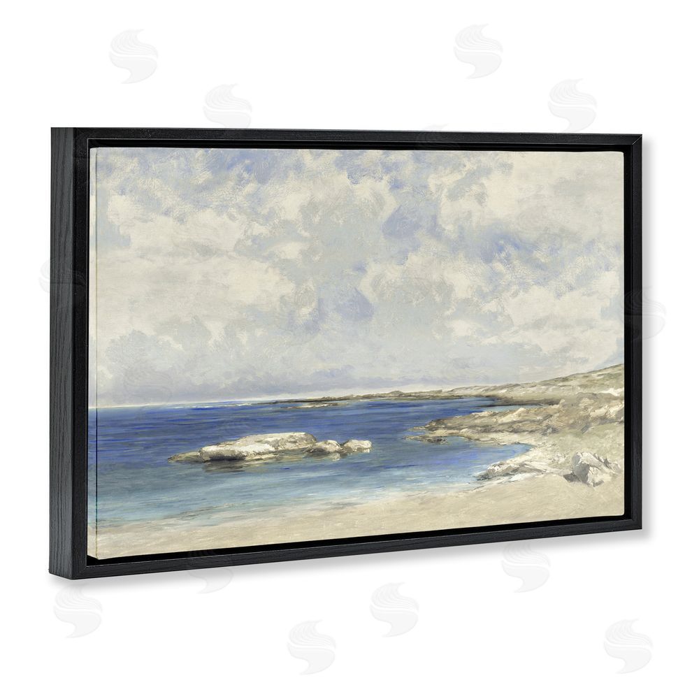Christy McKee Pond At Morning Black Floating Frame Canvas Wall Art Print