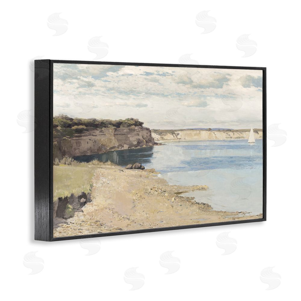 Christy McKee Set Sail Peaceful Cove Black Framed Giclee Wall Art Print