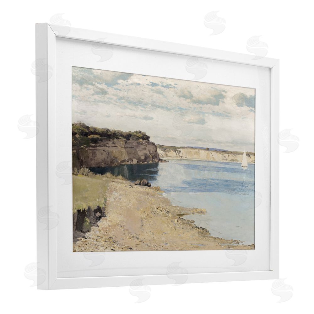 Christy McKee Set Sail Peaceful Cove White Framed Print Under Glass Wall Art