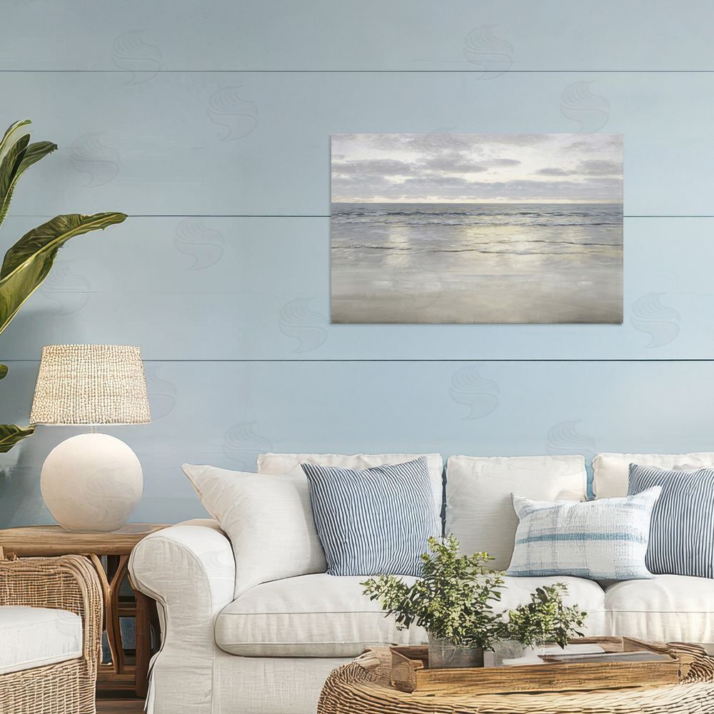 Christy McKee Sunlight On The Sea Stretched Canvas Wall Art in Room