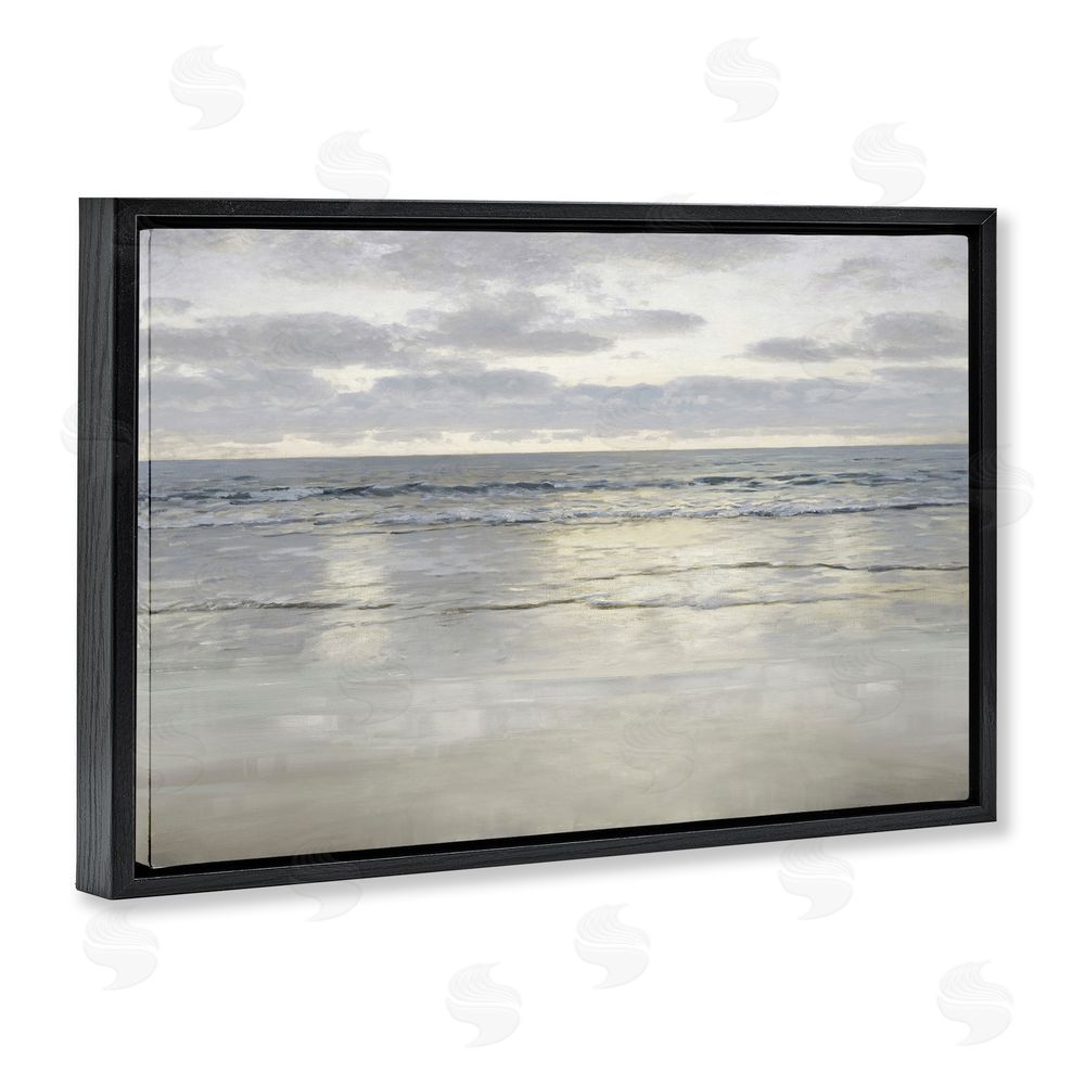 Christy McKee Sunlight On The Sea Black Floating Frame Canvas Wall Art Print