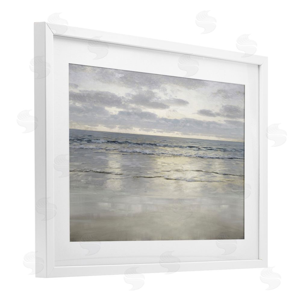 Christy McKee Sunlight On The Sea White Framed Print Under Glass Wall Art