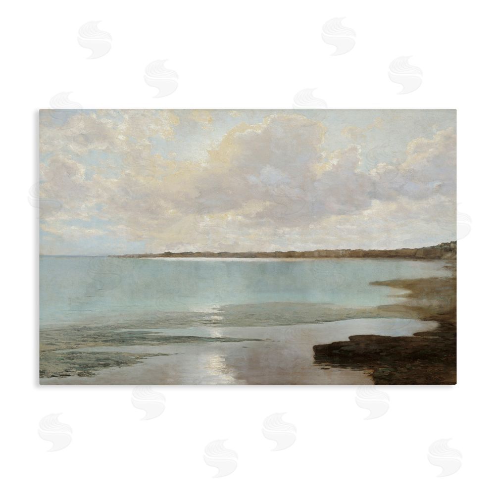 Christy McKee At The Shore Horizon Stretched Canvas Wall Art Print
