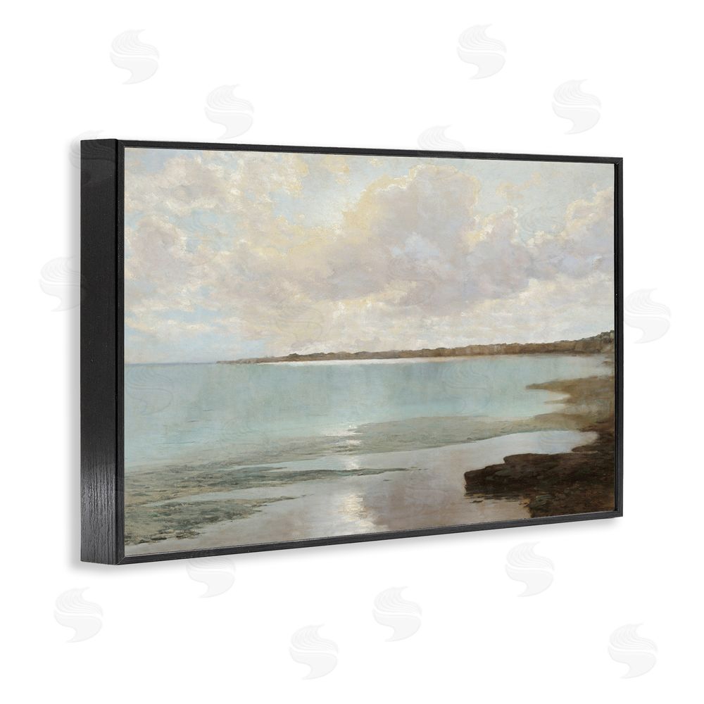 Christy McKee At The Shore Horizon Black Framed Giclee Wall Art Print