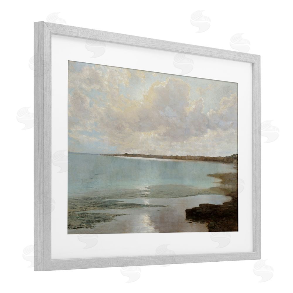 Christy McKee At The Shore Horizon Gray Framed Print Under Glass Wall Art