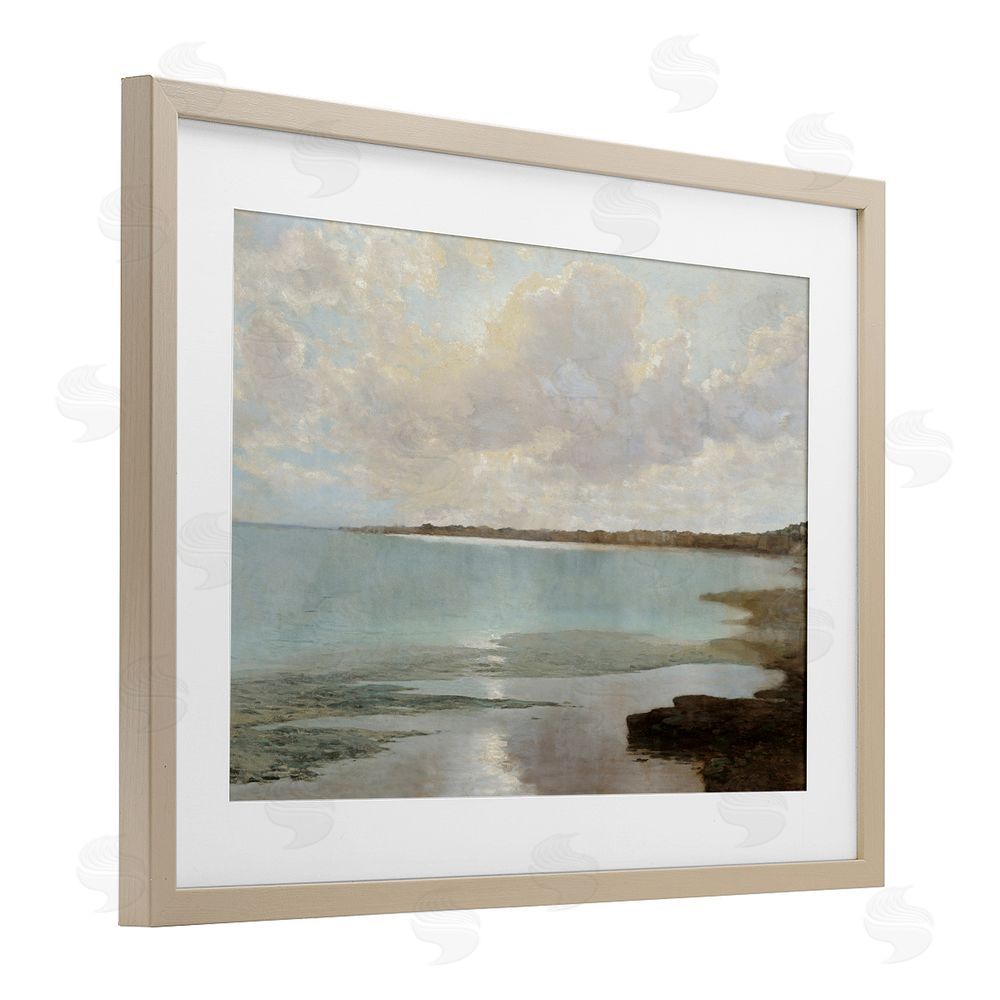 Christy McKee At The Shore Horizon Brown Framed Print Under Glass Wall Art