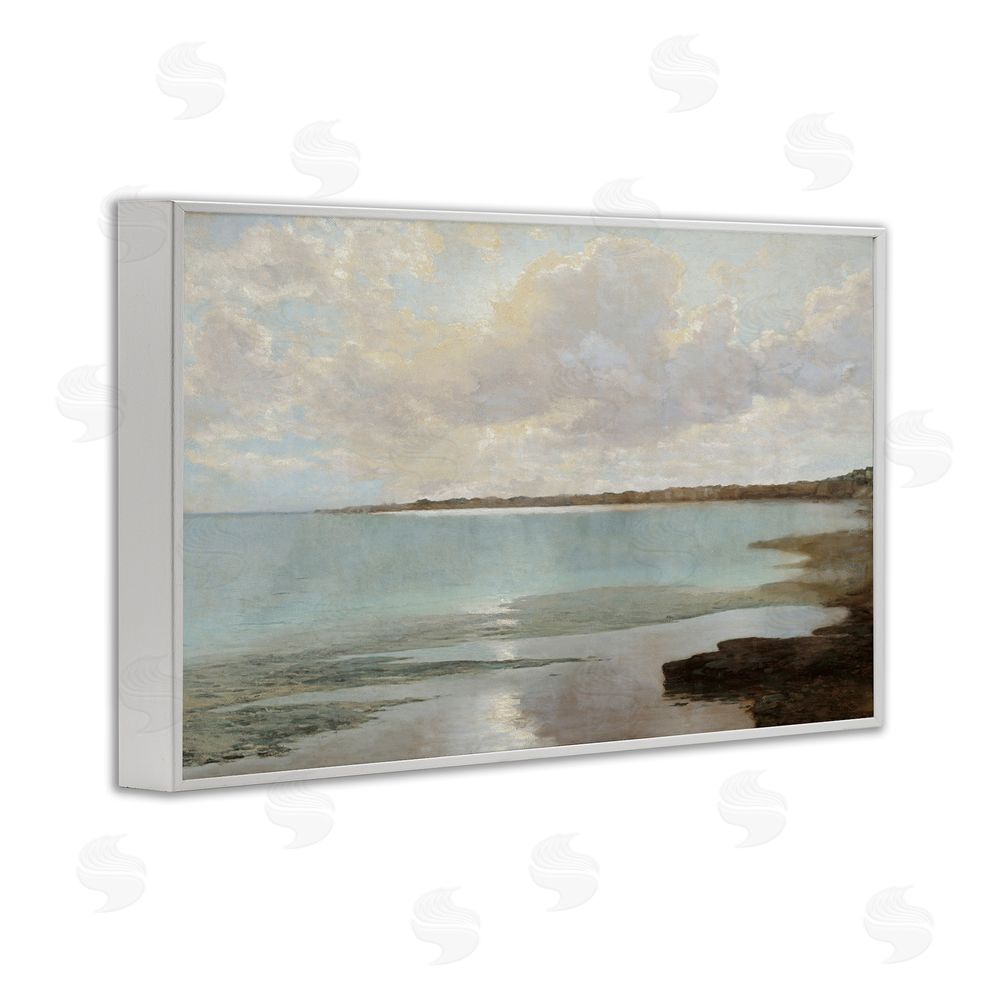 Christy McKee At The Shore Horizon White Framed Giclee Wall Art Print