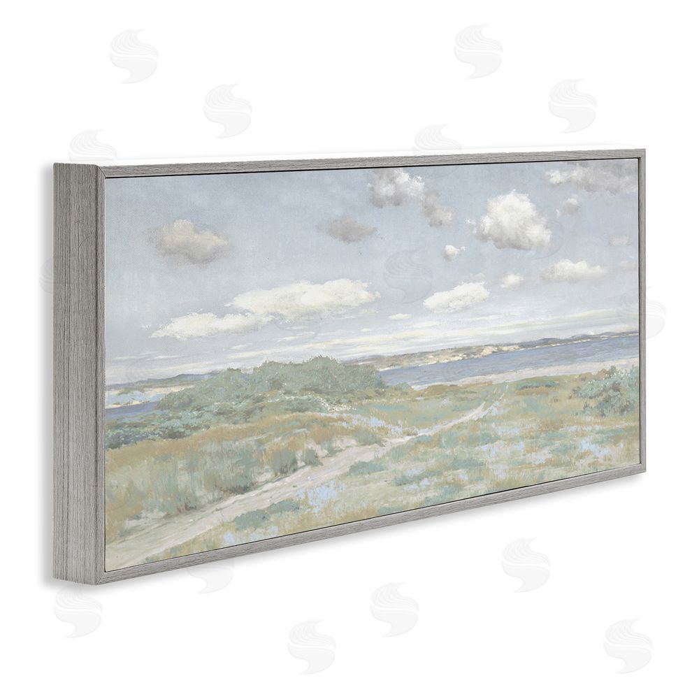 Christy McKee Path To The Water Gray Framed Giclee Wall Art Print