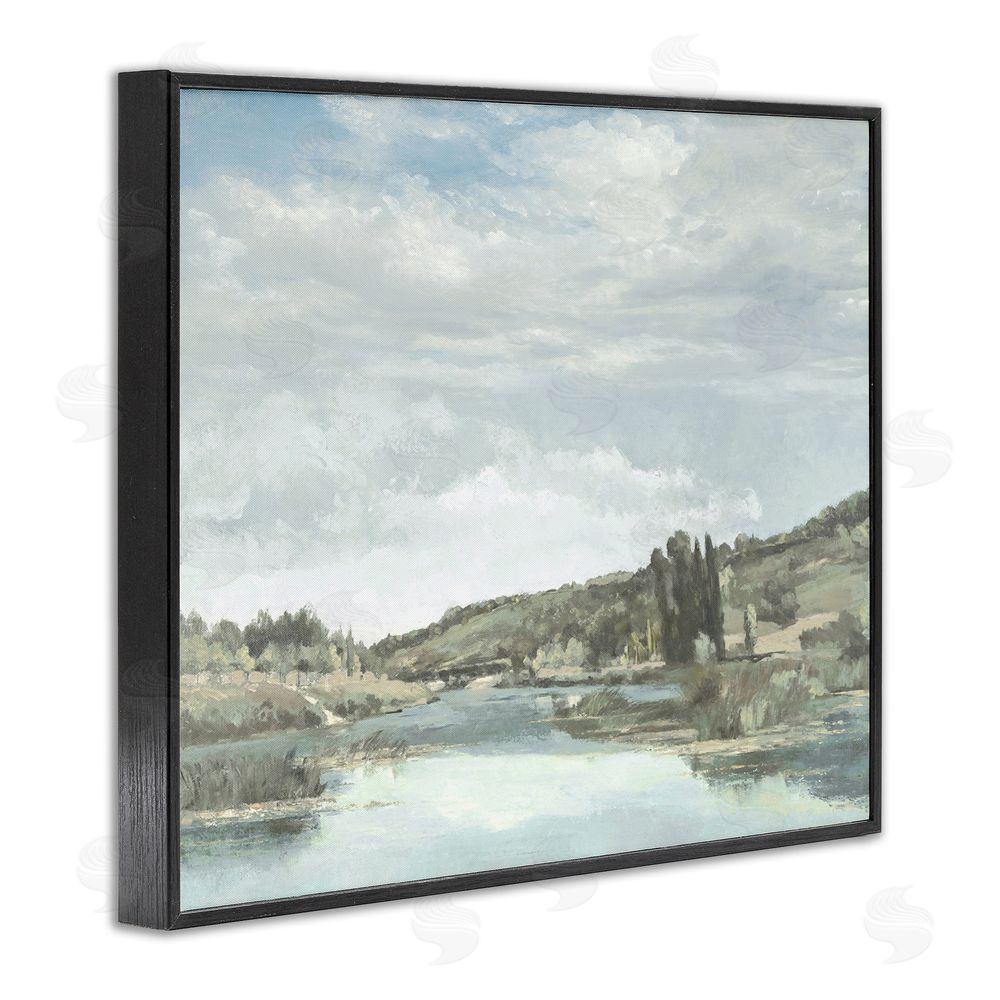 Christy McKee On The Water Landscape Black Framed Giclee Wall Art Print