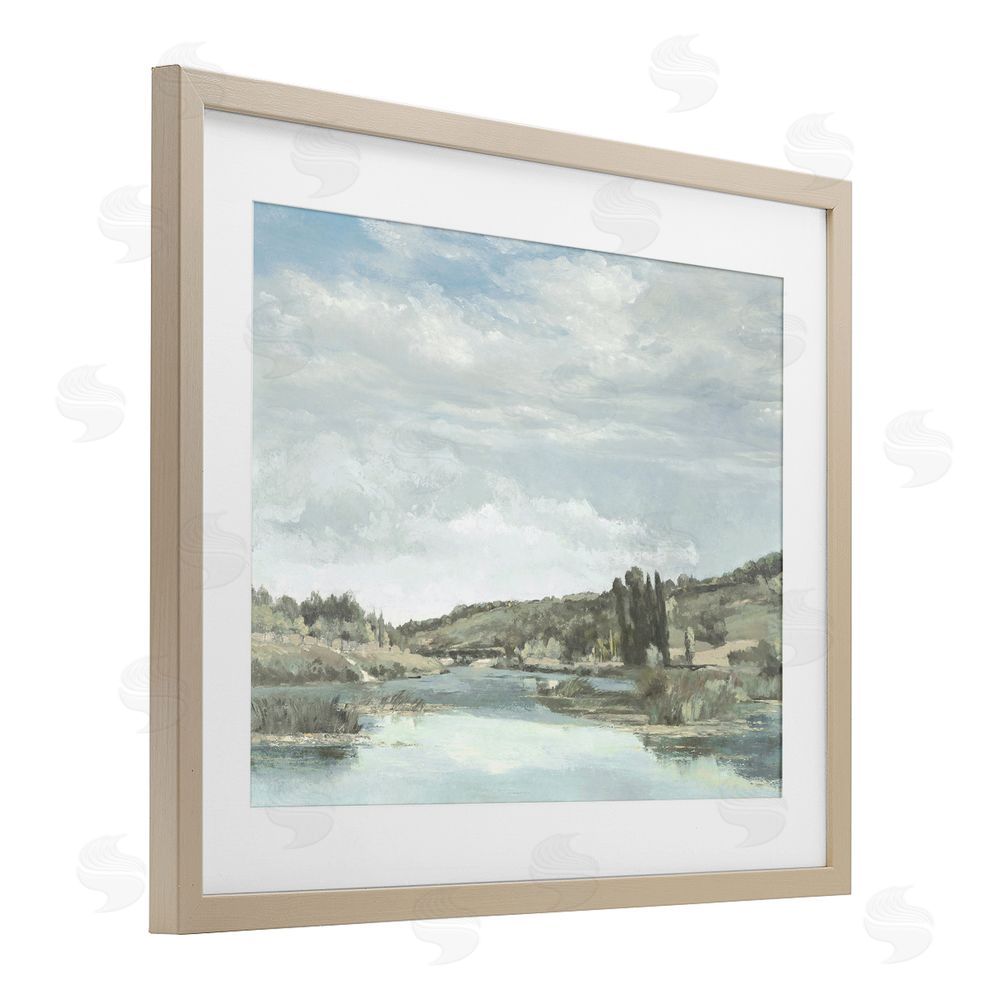 Christy McKee On The Water Landscape Brown Framed Print Under Glass Wall Art