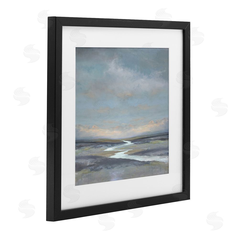 Christy McKee Riverbend Misty Atmosphere Black Framed Print Under Glass Wall Art