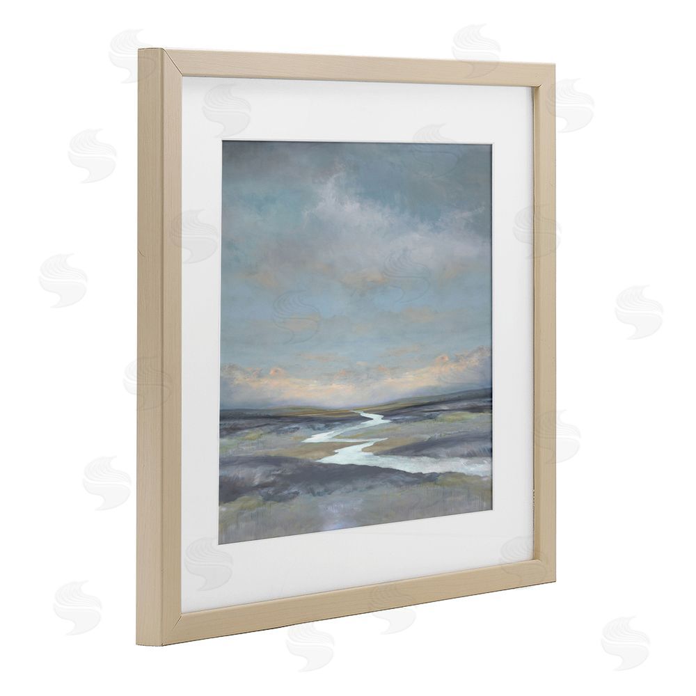 Christy McKee Riverbend Misty Atmosphere Brown Framed Print Under Glass Wall Art