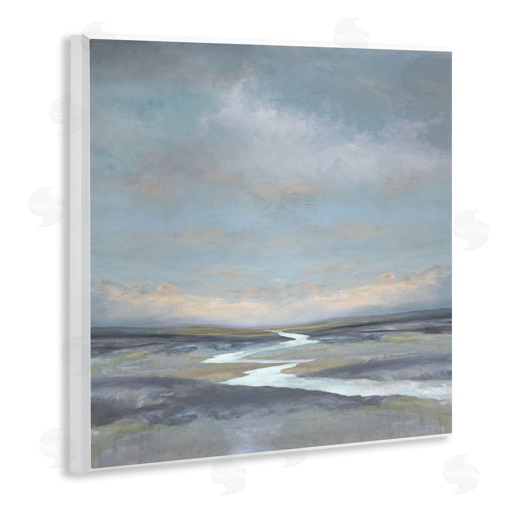 Christy McKee Riverbend Misty Atmosphere Wooden Wall Plaque Art Print
