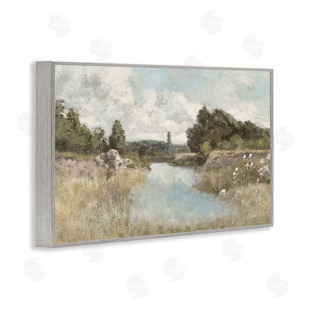 Christy McKee Dawn At The Shore Gray Framed Giclee Wall Art Print