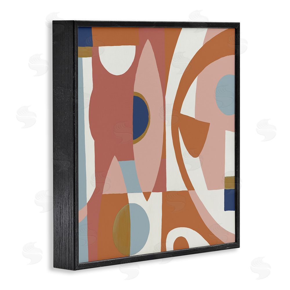 Liz Jardine Balanced Terracotta Geometrics Black Framed Giclee Wall Art Print