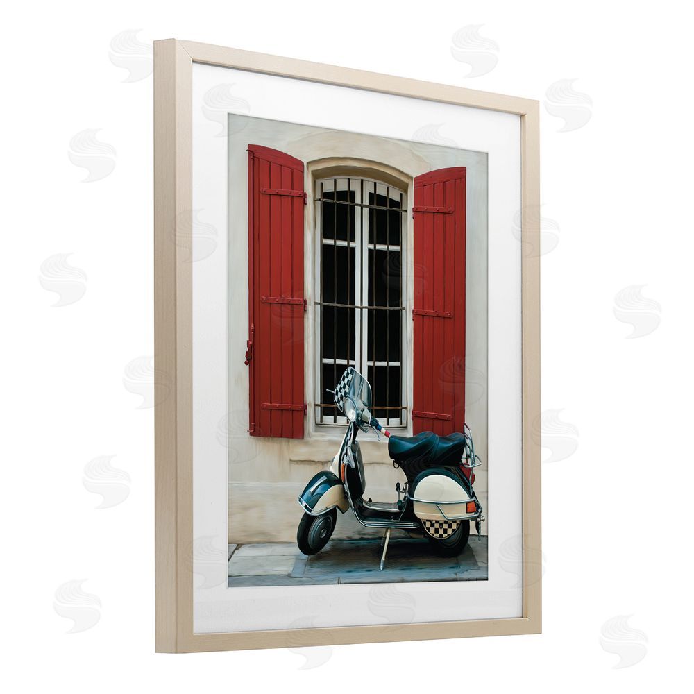 Renel Peters Two Wheel Dream Brown Framed Print Under Glass Wall Art