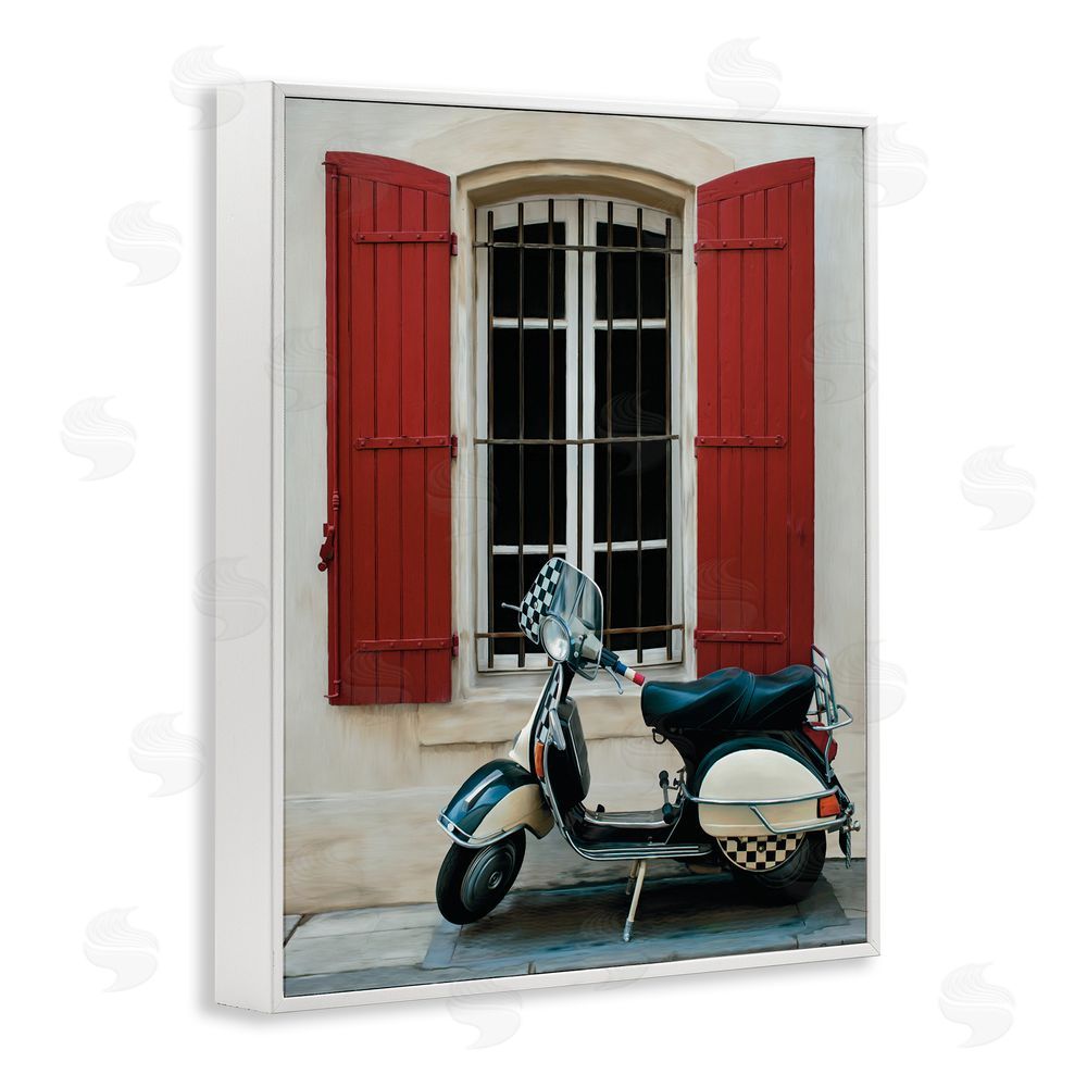 Renel Peters Two Wheel Dream White Framed Giclee Wall Art Print