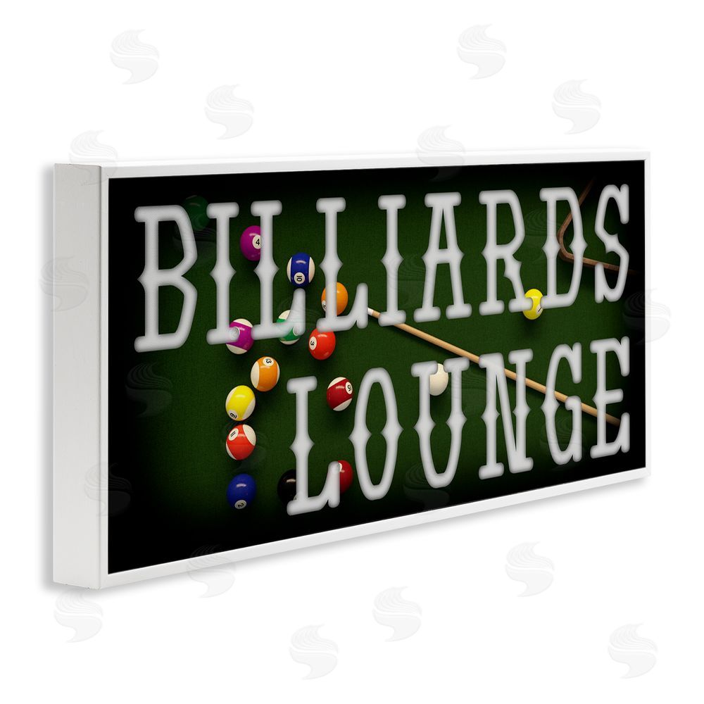 Marcus Prime Billiards Lounge Recreation White Framed Giclee Wall Art Print