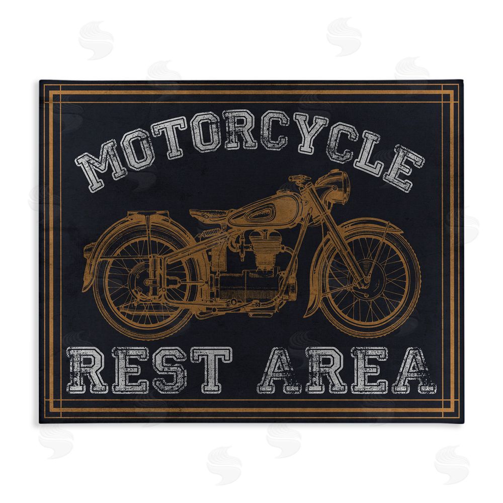 Marcus Prime Motorcycle Rest Area Stretched Canvas Wall Art Print