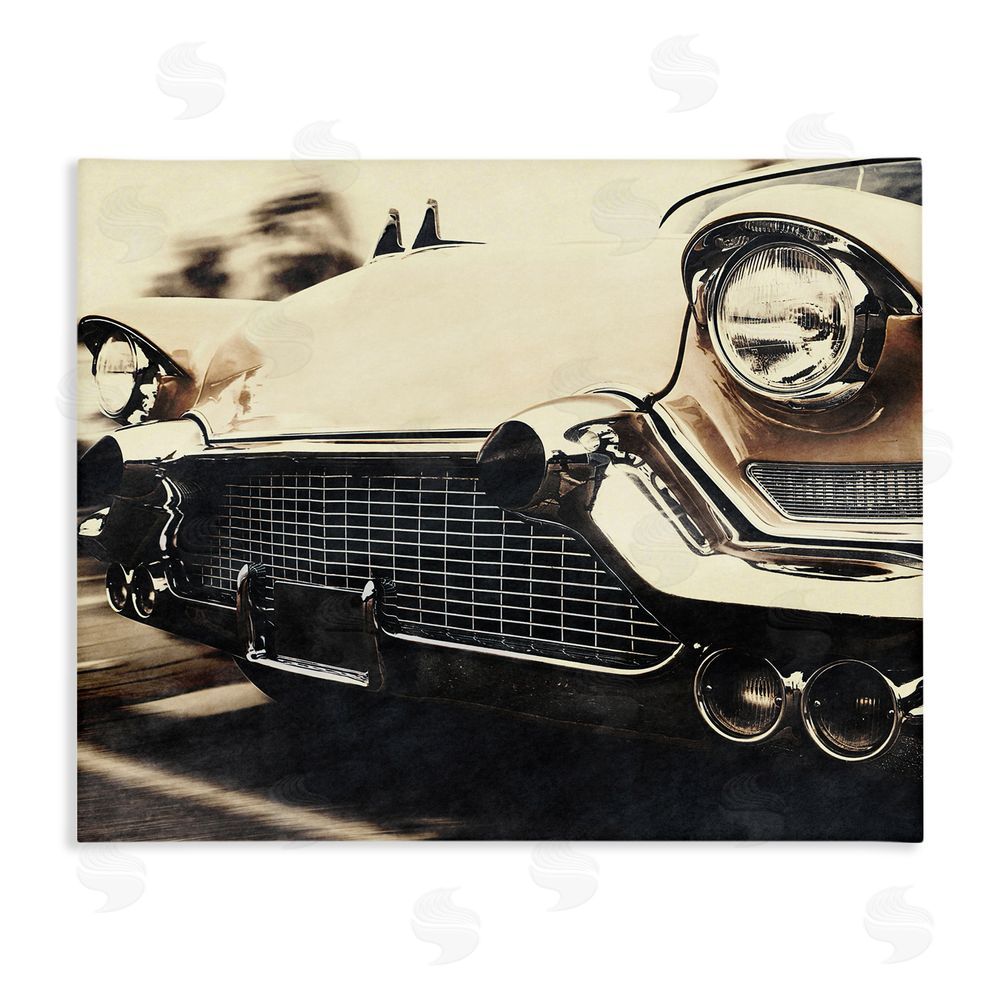 Marcus Prime Vintage Ride Headlights Stretched Canvas Wall Art Print