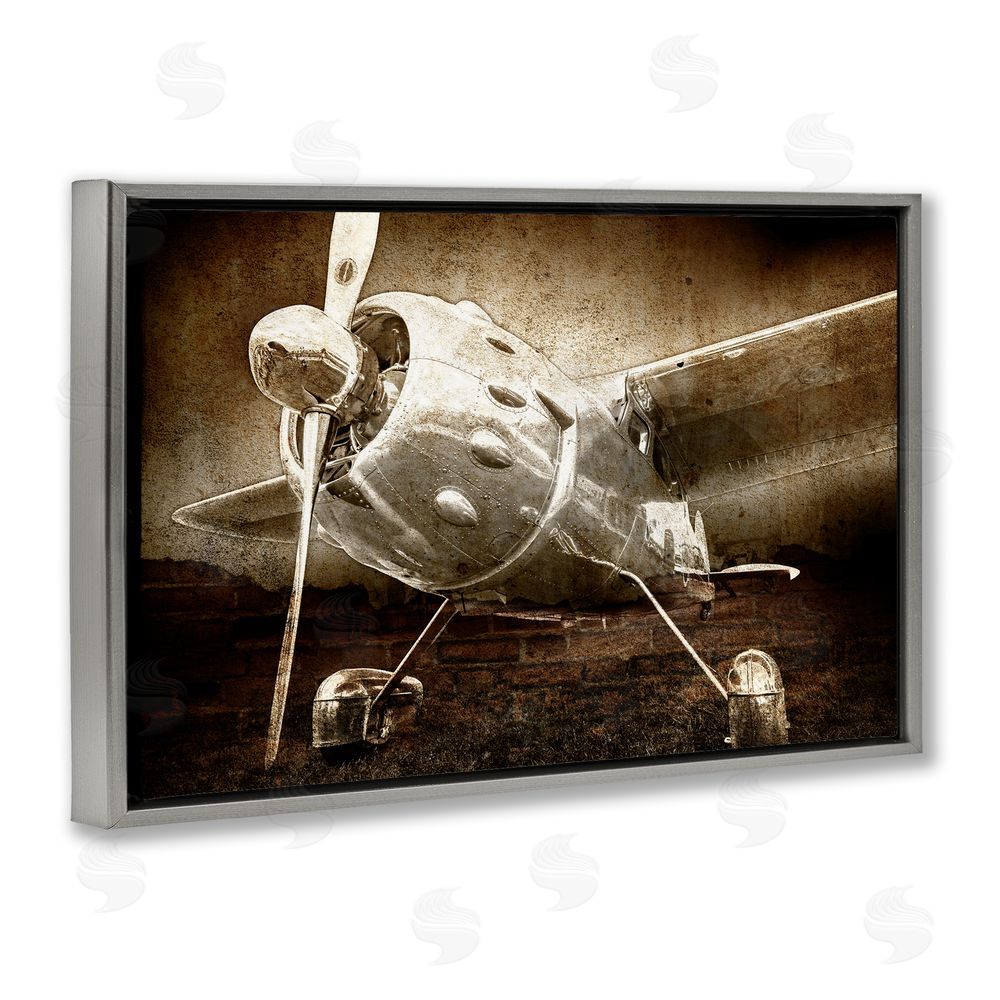 Kim Allen Taking Flight Vintage Gray Floating Frame Canvas Wall Art Print