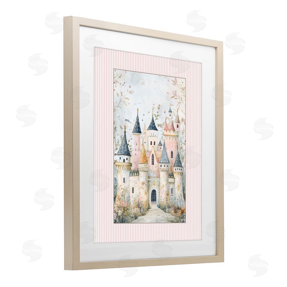 Christine Simpson Art Enchanted Dreams Castle Brown Framed Print Under Glass Wall Art