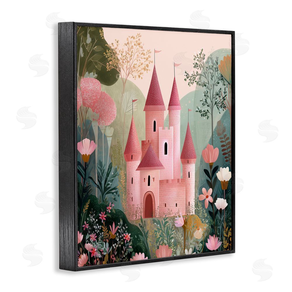 Christine Simpson Art Castle For A Princess Black Framed Giclee Wall Art Print