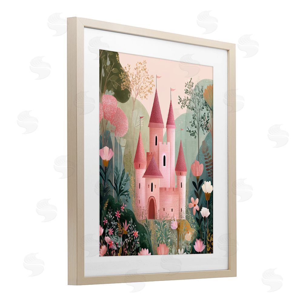 Christine Simpson Art Castle For A Princess Brown Framed Print Under Glass Wall Art