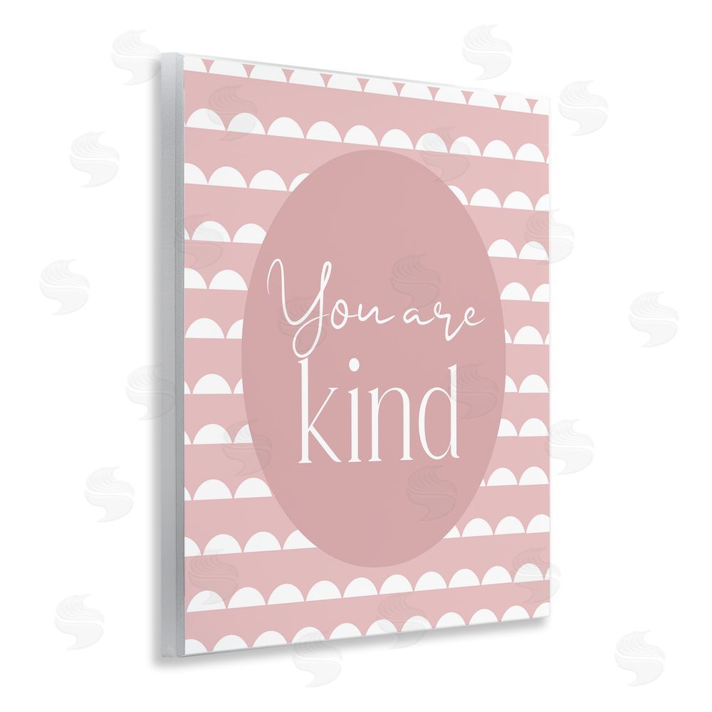 Christine Simpson Art You Are Kind Blush Pink Wall Plaque Art Print with White Foil Wrap
