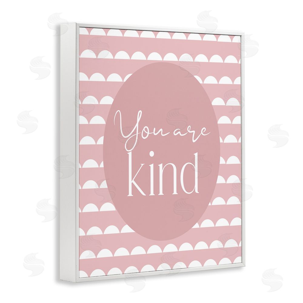 Christine Simpson Art You Are Kind Blush Pink White Framed Giclee Wall Art Print