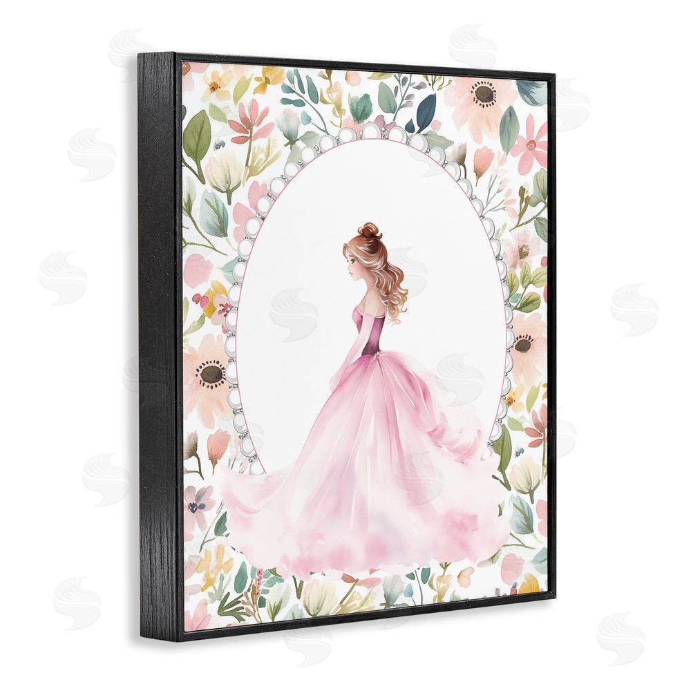 Christine Simpson Art Elegant Princess Love Black Framed Giclee Wall Art Print
