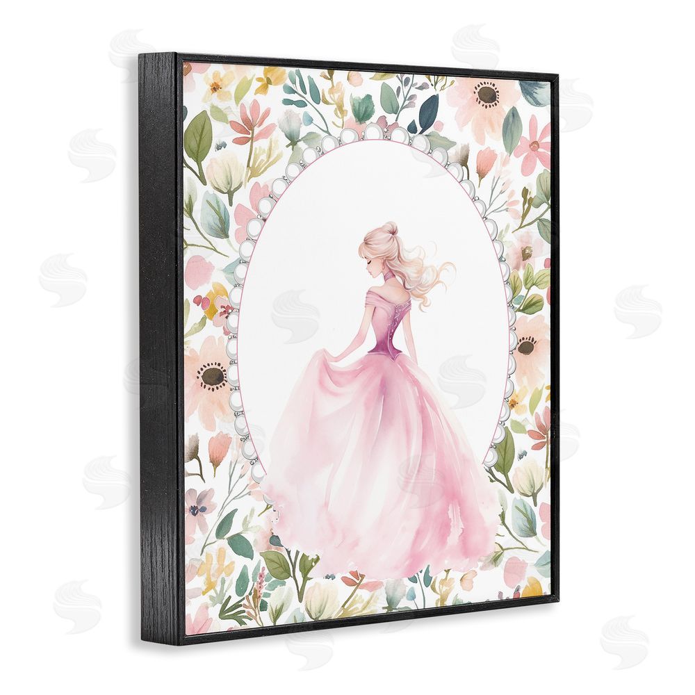 Christine Simpson Art Graceful Princess Love Black Framed Giclee Wall Art Print