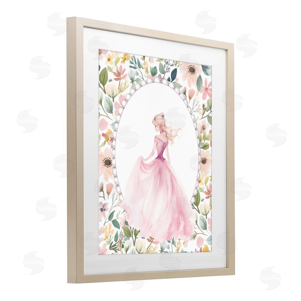 Christine Simpson Art Graceful Princess Love Brown Framed Print Under Glass Wall Art