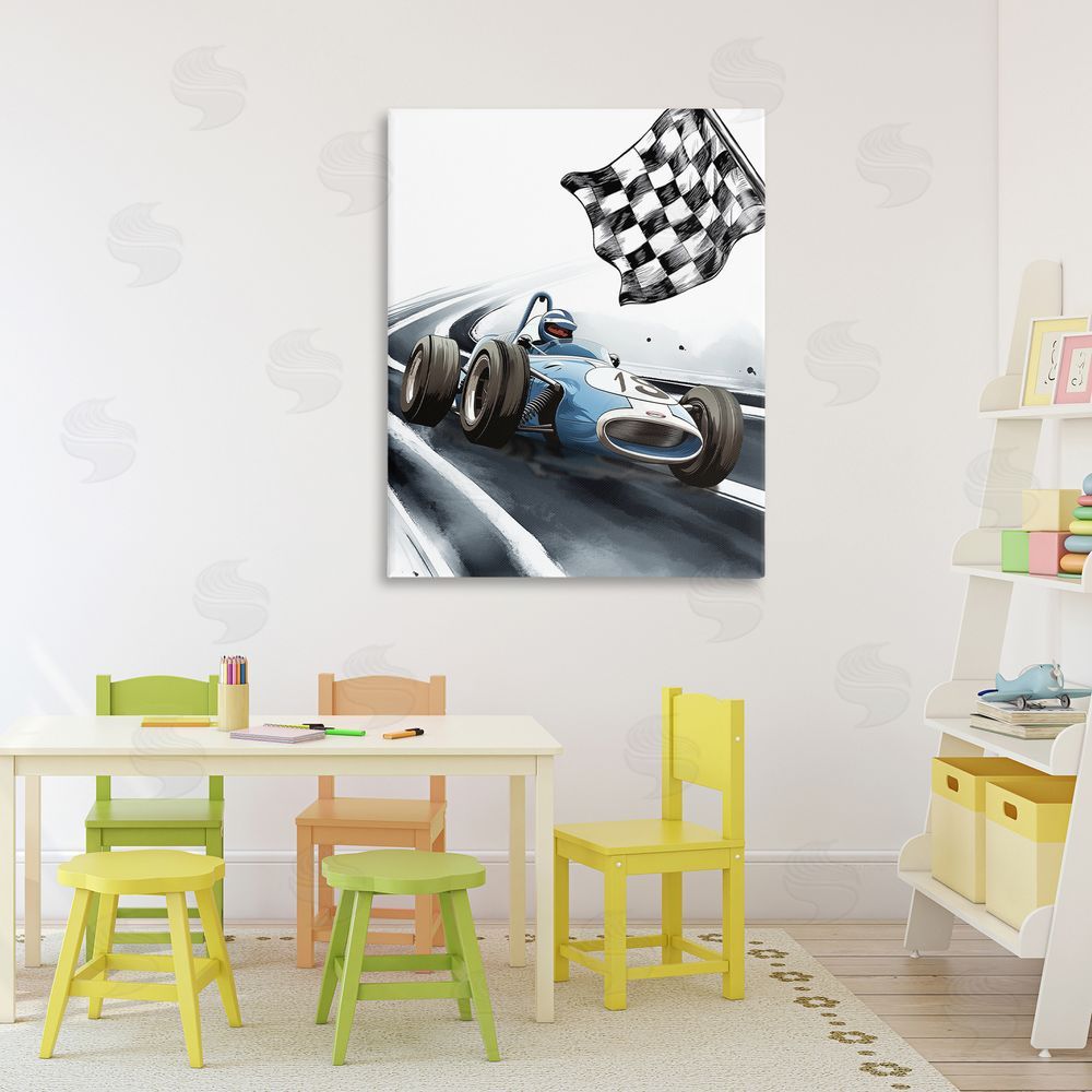 Christine Simpson Art Dynamic Racecar Driving 