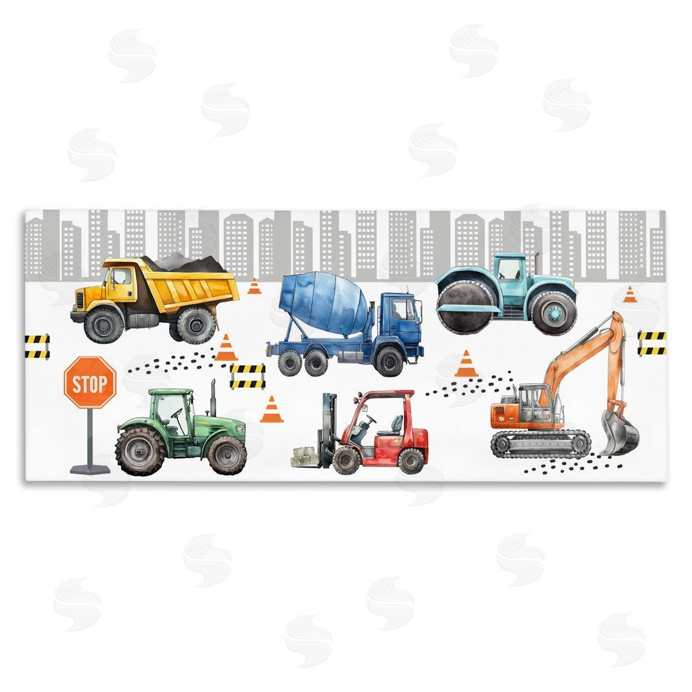 Christine Simpson Art City Keeps On Moving Stretched Canvas Wall Art Print