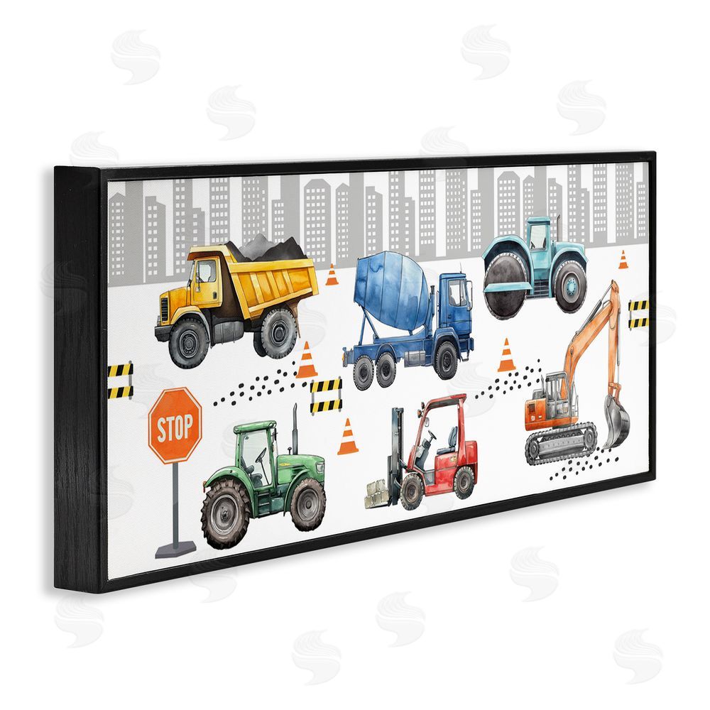 Christine Simpson Art City Keeps On Moving Black Framed Giclee Wall Art Print