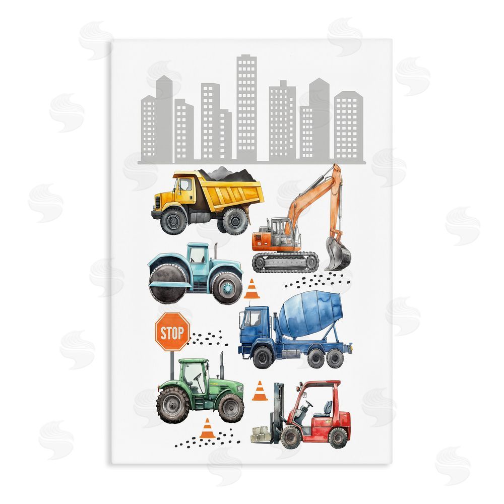 Christine Simpson Art City Keeps Moving Stretched Canvas Wall Art Print