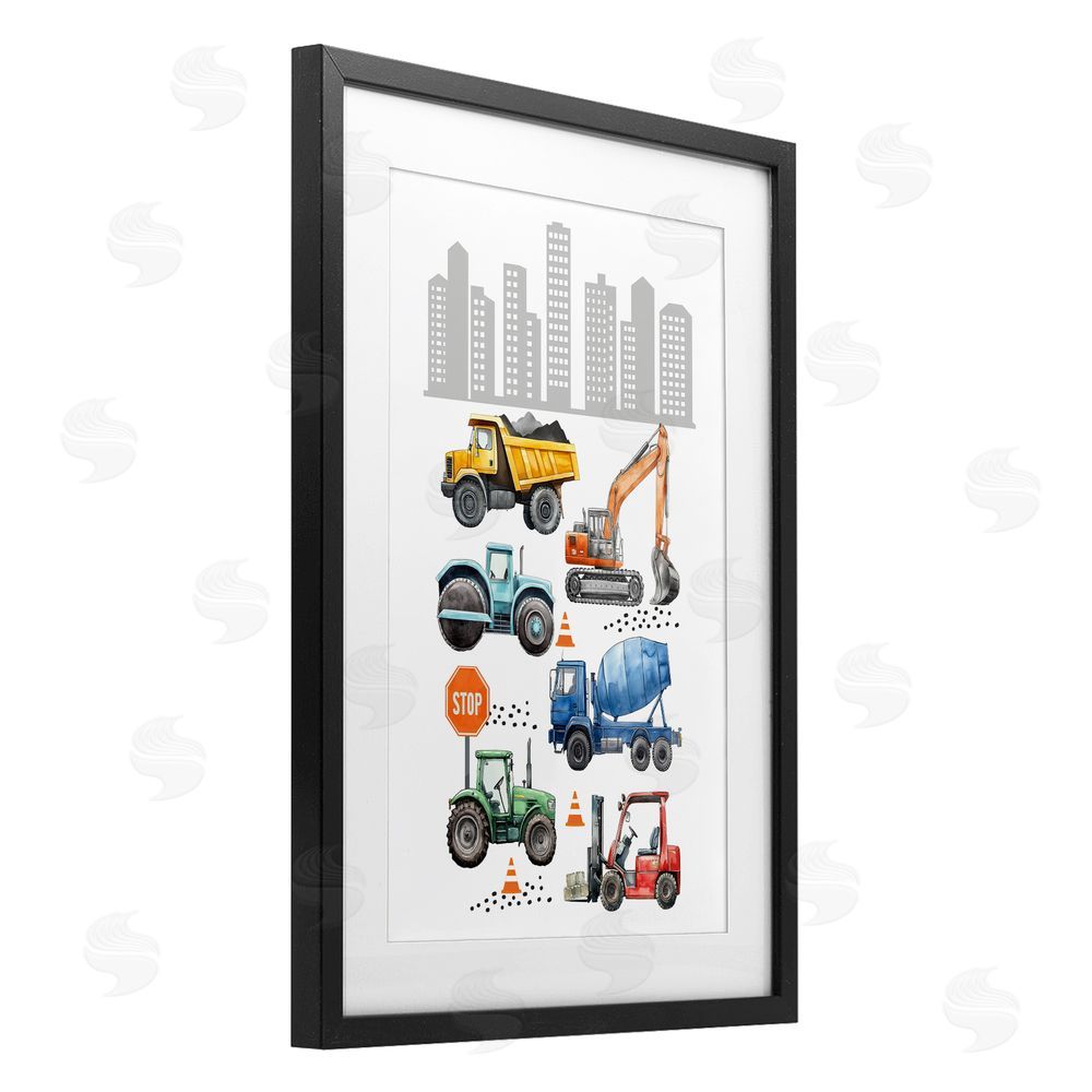 Christine Simpson Art City Keeps Moving Black Framed Print Under Glass Wall Art