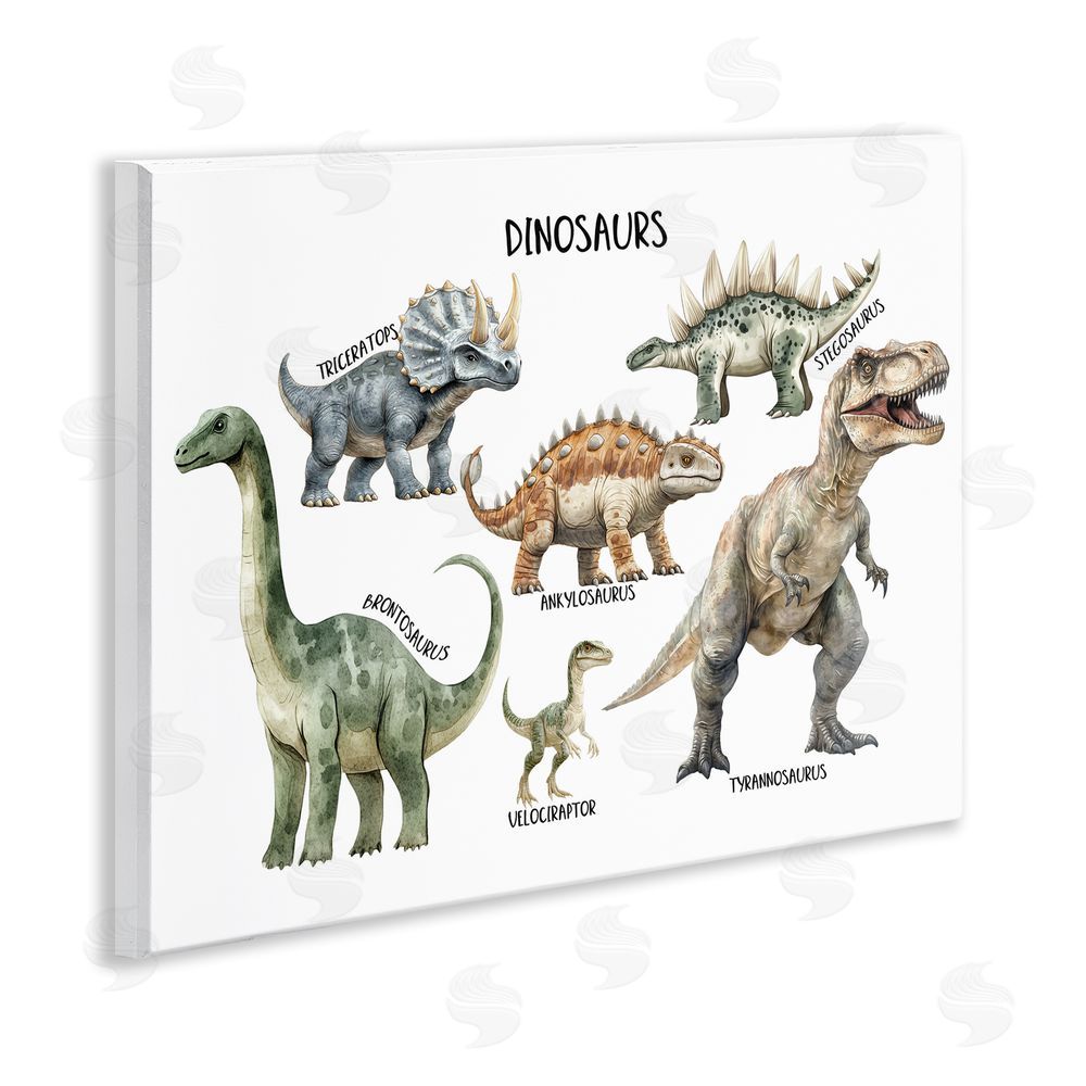 Christine Simpson Art Meet The Dinosaurs Wooden Wall Plaque Art Print