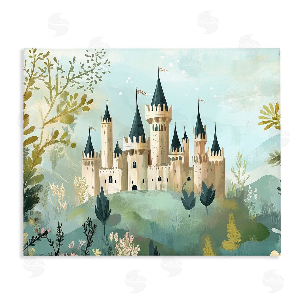 Christine Simpson Art Princess' Castle View Stretched Canvas Wall Art Print