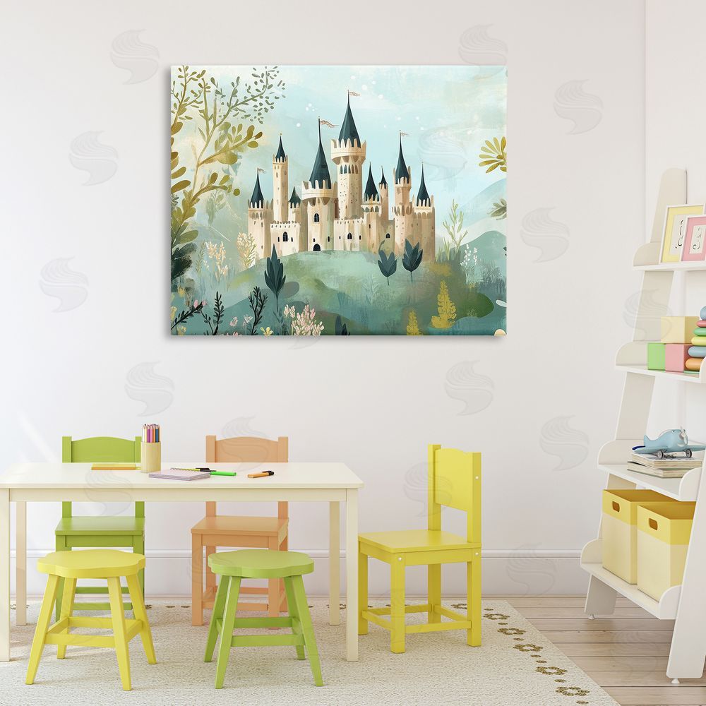 Christine Simpson Art Princess' Castle View Stretched Canvas Wall Art in Room