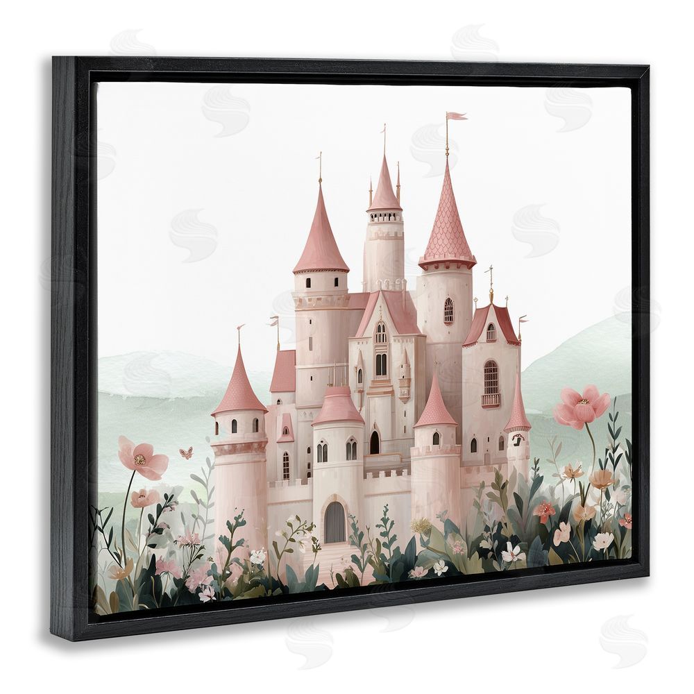 Christine Simpson Art A Castle For Princess Black Floating Frame Canvas Wall Art Print