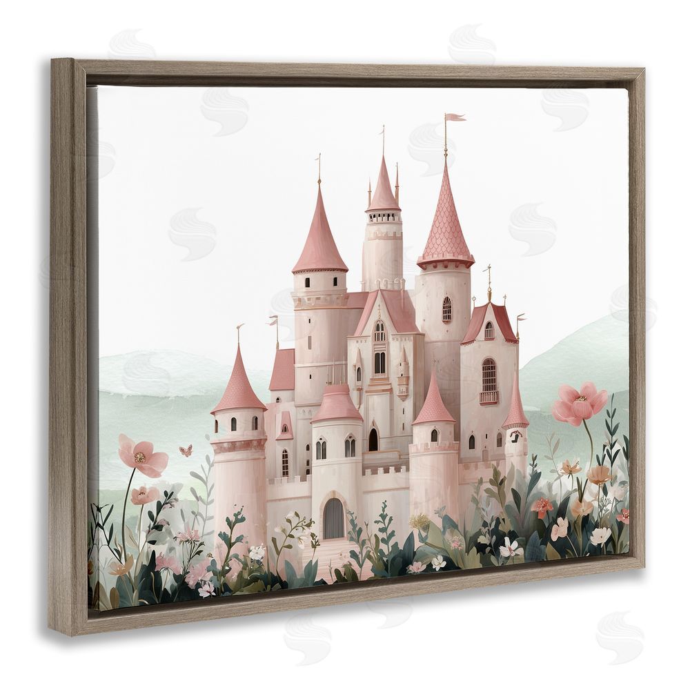 Christine Simpson Art A Castle For Princess Brown Floating Frame Canvas Wall Art Print