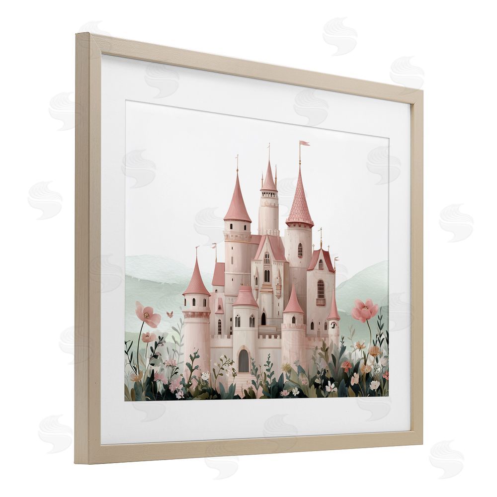 Christine Simpson Art A Castle For Princess Brown Framed Print Under Glass Wall Art